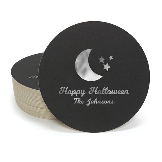Moon and Stars Round Coasters